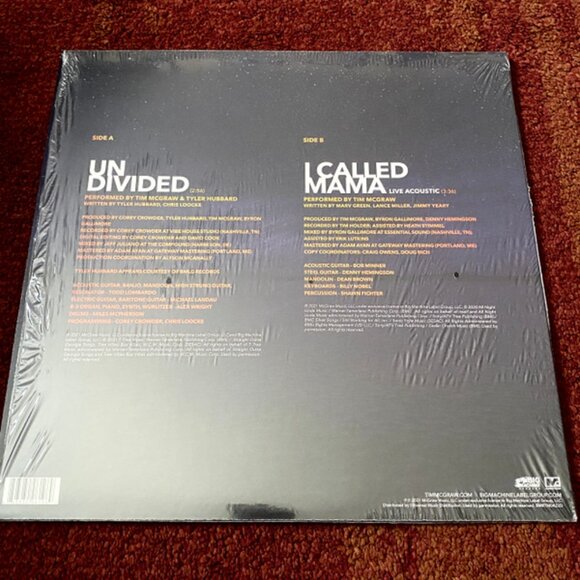 Tim McGraw, Tyler Hubbard – Undivided (2021) Vinyl LP New Sealed RSD Release - Picture 2 of 2